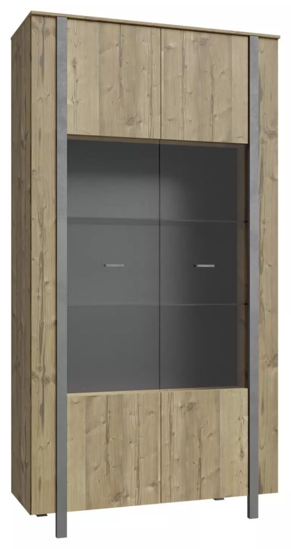VITRINE Grau, Fichtefarben von HOM'IN
