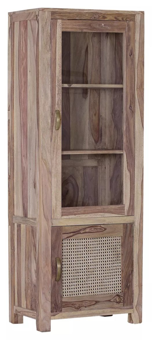 VITRINE Sheesham massiv Sheeshamfarben von CARRYHOME