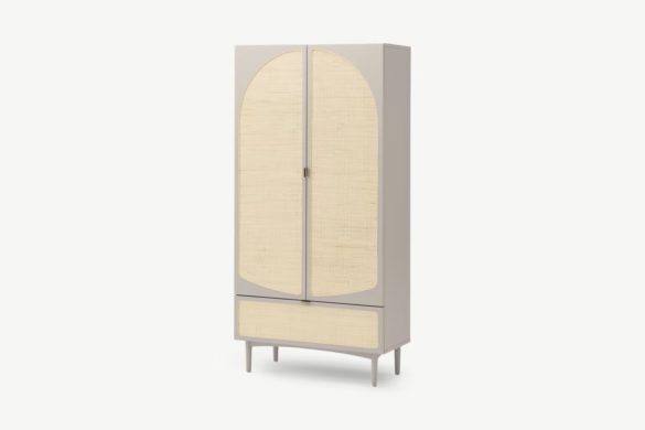 Vorratsschrank EMMI warmes ECRU & Rattan