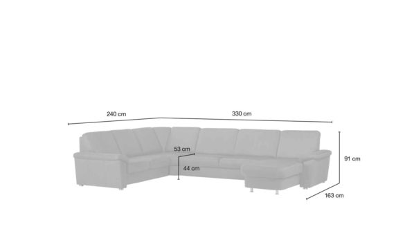 Wohnlandschaft RITA Rot von MEINSOFA