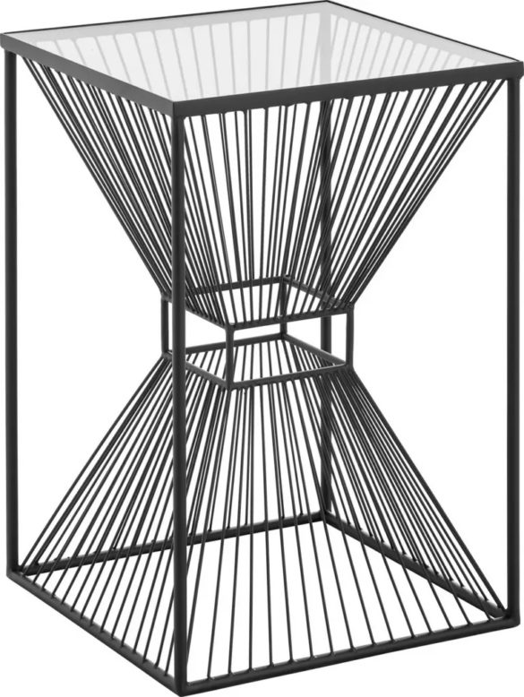 BEISTELLTISCH quadratisch Schwarz von XORA