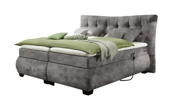 Motor-Boxspringbett DACOTA 180x200 cm Grau