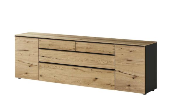 Sideboard LIGHT LINE 6 Schwarz / Asteiche