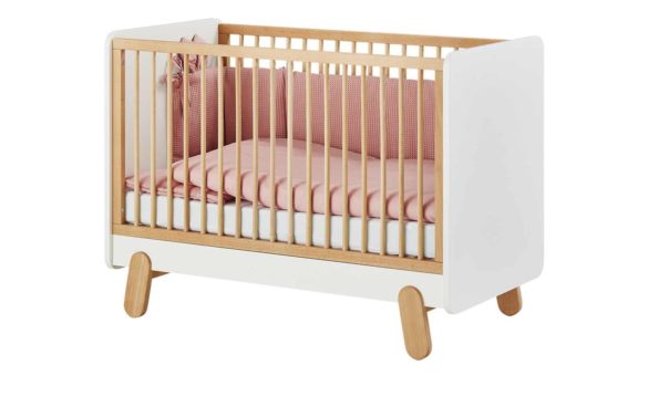 Babybett IRMA Weiß / Buche