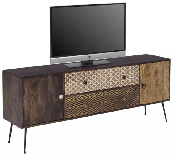 Landscape LOWBOARD Mangoholz massiv Braun, Multicolor von LANDSCAPE