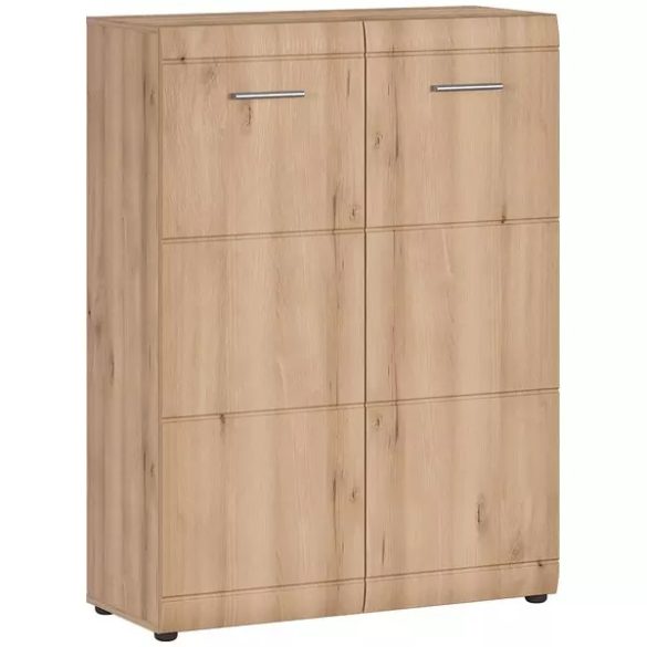 SCHUHSCHRANK Weiß, Buchefarben von CARRYHOME