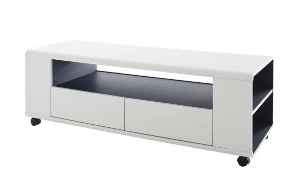 TV-Lowboard BIBIONE Weiß / Anthrazit