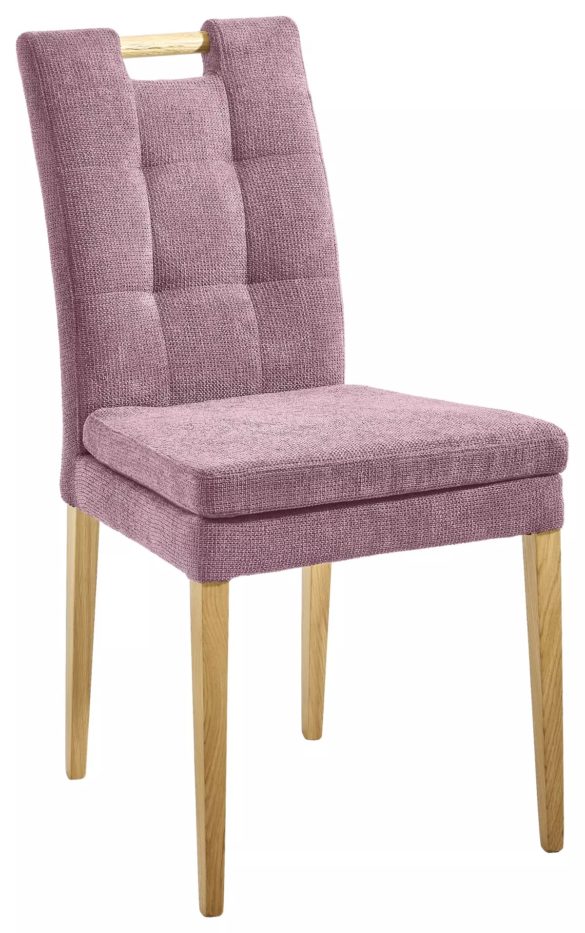 STUHL Webstoff Eichefarben, Altrosa Eiche massiv von CANTUS