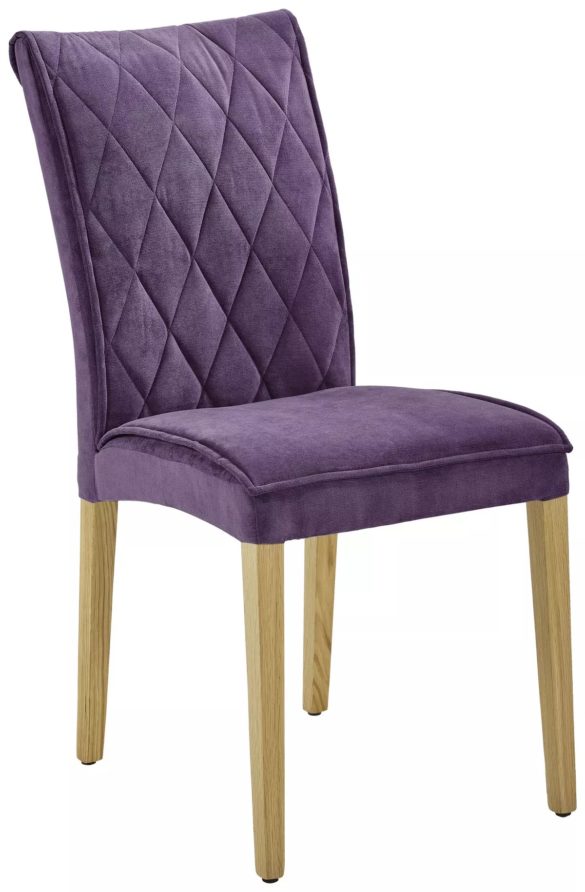 STUHL Webstoff Eichefarben, Violett Eiche massiv von CANTUS