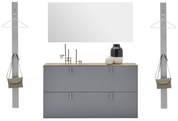 GARDEROBE Grau, Eichefarben von DIETER KNOLL