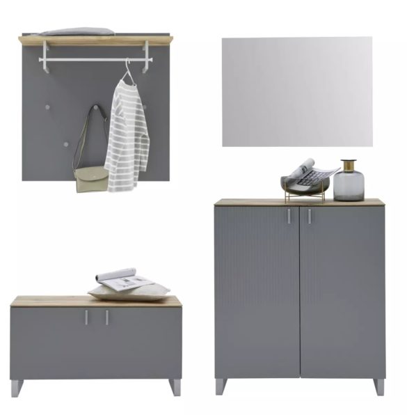 GARDEROBE Grau, Eichefarben von DIETER KNOLL COLLECTION