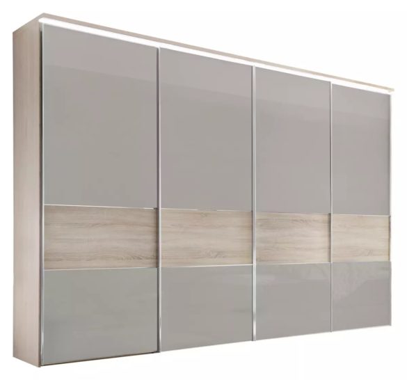 SCHWEBETÜRENSCHRANK 4-türig Eichefarben, Sandfarben von MODERANO