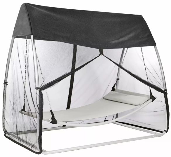 Schaukelliege Schwarz, Silberfarben von AMBIA GARDEN