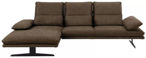 ECKSOFA Braun Flachgewebe von CHILLIANO