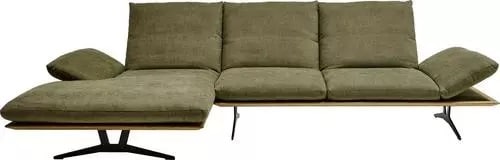 ECKSOFA Grün, Schwarz Flachgewebe von DIETER KNOLL