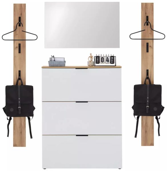 GARDEROBE Weiß, Eichefarben