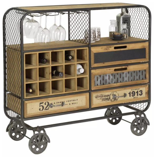 SERVIERWAGEN Kiefer massiv Multicolor von LANDSCAPE