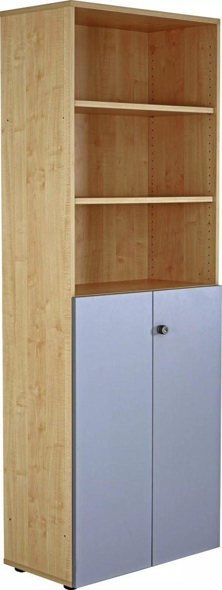 AKTENSCHRANK Silberfarben, Ahornfarben