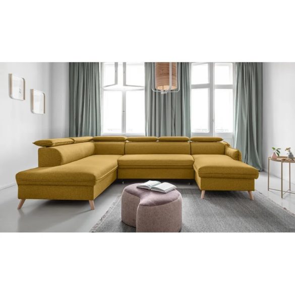 Ecksofa AMARION mit Bettfunktion Honigbraun von ISABELLINE