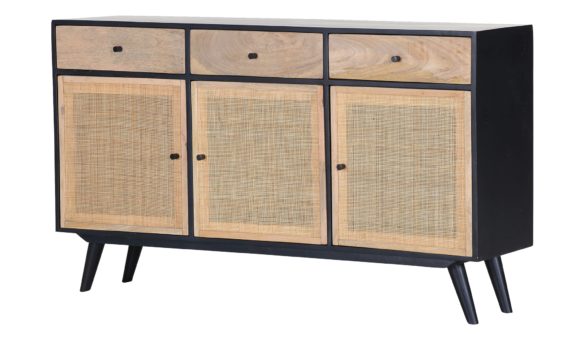 Sideboard LANO Beige / Mango / Schwarz