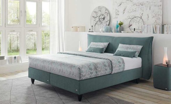 Boxspringbett SENTA K Blau 180x200 cm von RUF BETTEN