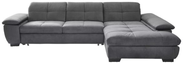 ECKSOFA Grau Velours von XORA