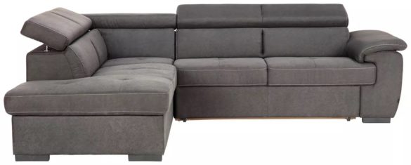 ECKSOFA Hellgrau Mikrofaser von STYLIFE