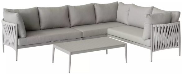 LOUNGEGARNITUR Hellgrau Aluminium von AMATIO