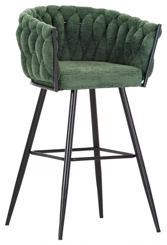 BARHOCKER Chenille Schwarz, Dunkelgrün von LANDSCAPE