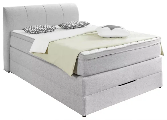 BOXSPRINGBETT 140/200 cm in Silberfarben von CARRYHOME