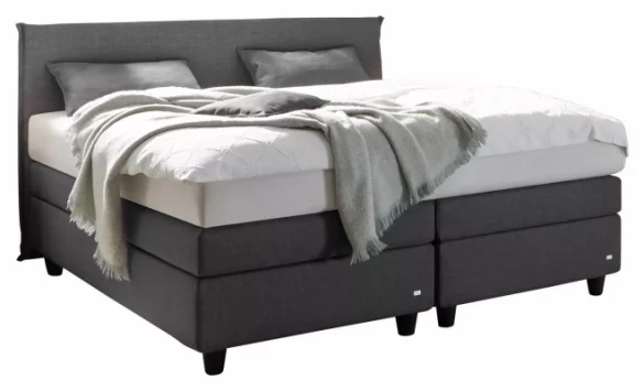 BOXSPRINGBETT 200/200 cm in Anthrazit, Schwarz von RUF BETTEN