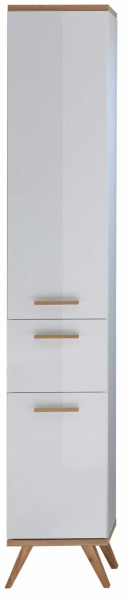 Hochschrank Weiß, Eichefarben von XORA