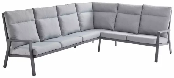 LOUNGEGARNITUR Anthrazit, Grau Aluminium von AMATIO