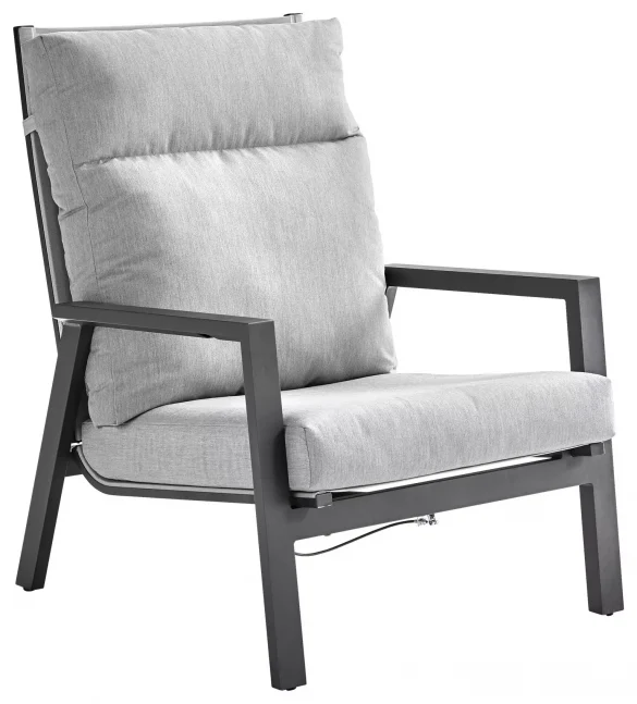 LOUNGESESSEL Anthrazit, Grau Aluminium von AMATIO