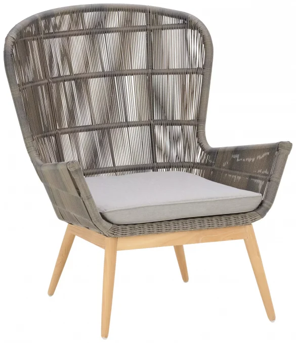 LOUNGESESSEL Teakfarben, Graubraun, Taupe Recyclingholz von AMATIO