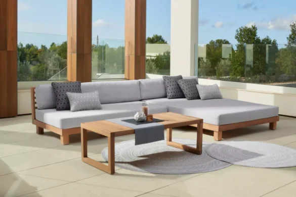 LOUNGESOFA Recyclingholz, Teakholz massiv von AMATIO