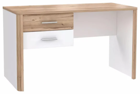 SCHREIBTISCH 125/60/73,8 cm in Weiß, Eichefarben von XORA