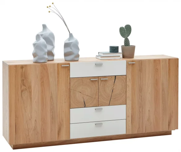 SIDEBOARD Asteiche furniert Eichefarben, Champagner von VOLEO