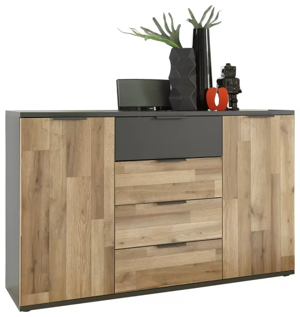 SIDEBOARD Graphitfarben, Eichefarben von CARRYHOME