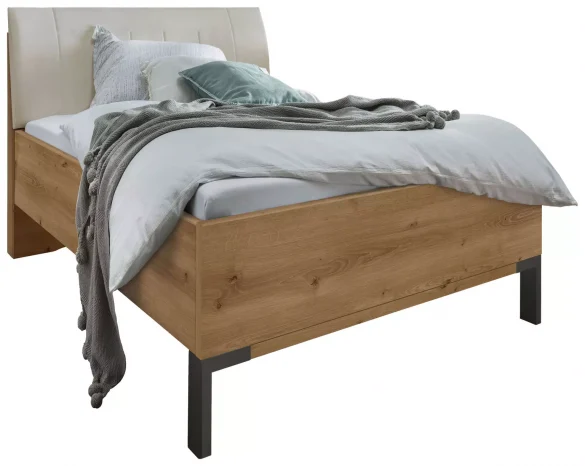 BETT 90/200 cm Champagner, Eiche Bianco von DIETER KNOLL