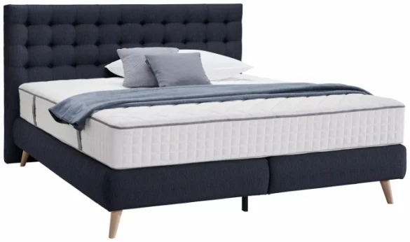 BOXSPRINGBETT 160/200 cm in Dunkelblau von WELNOVA