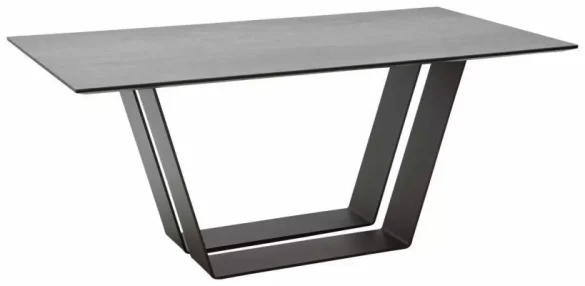 ESSTISCH 180/90/76 cm Metall, Keramik Anthrazit, Schwarz rechteckig von AMBIENTE