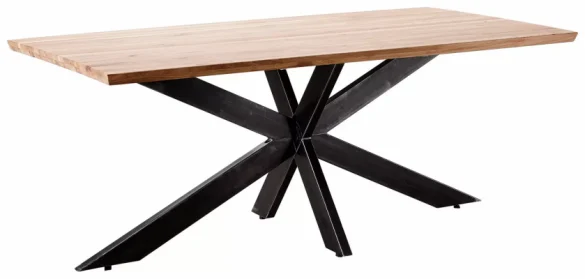 ESSTISCH 200/100/77 cm Wildeiche massiv Holz Eichefarben rechteckig von LINEA NATURA