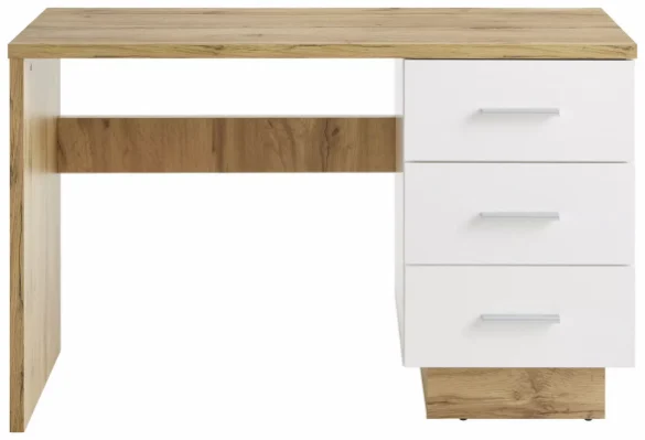 SCHREIBTISCH 120/50/75 cm in Weiß, Eiche Wotan von HOM'IN