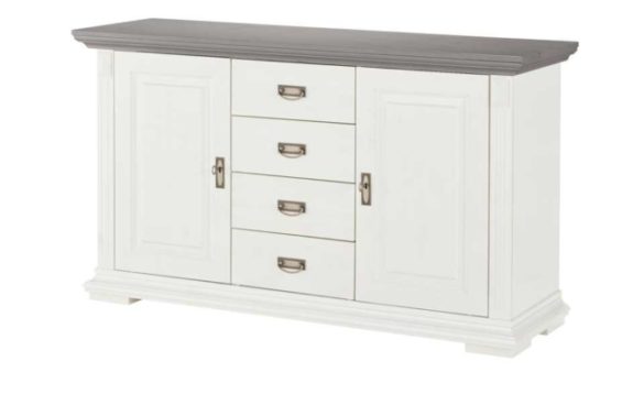 Sideboard FABIA Weiß / Grau von MAISON BLEUE