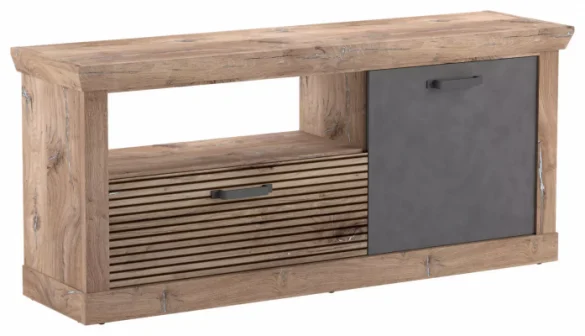 TV-ELEMENT Anthrazit, Eichefarben von CARRYHOME