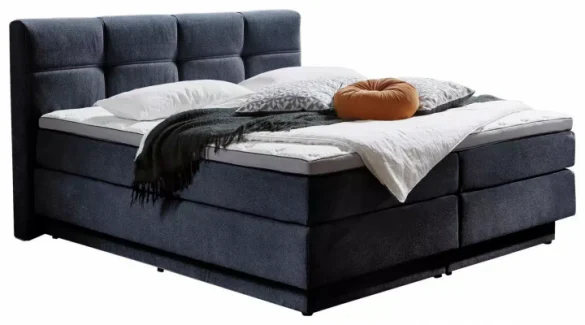 BOXSPRINGBETT 160/200 cm in Blau von CARRYHOME