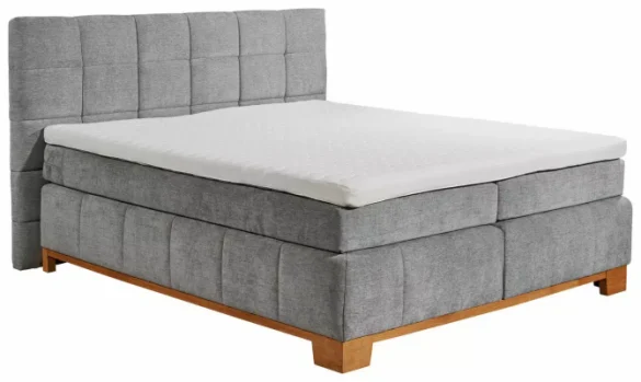 BOXSPRINGBETT 180/200 cm in Hellgrau von CARRYHOME
