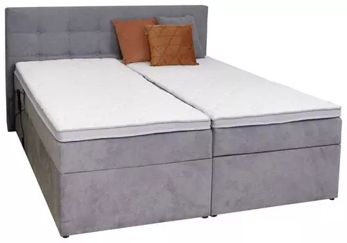 BOXSPRINGBETT 180/200 cm in Hellgrau von CARRYHOME