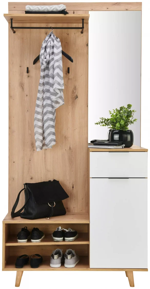GARDEROBE Weiß, Eiche Artisan von XORA
